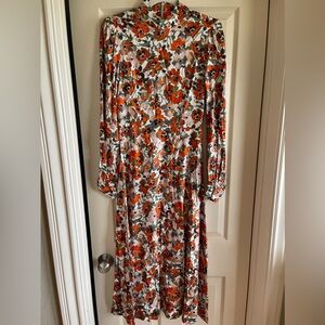 NWOT Jane Atelier Poppy Print Midi Dress Sz UK 8 / US 4